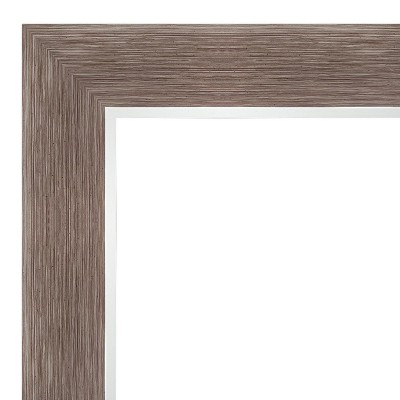 14" x 17" White and Mocha Plastic Picture Frame