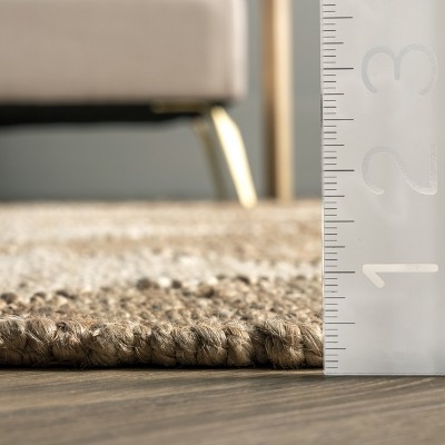 Louie Diamond Checkerboard Natural Jute 5' x 8' Area Rug