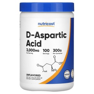 Nutricost D-Aspartic Acid, Unflavored, 10.6 oz (300 g) - 1 of 2