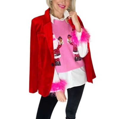 Women's Velvet Blazer - Why Dress