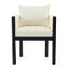Christopher Knight Home Keera Modern Rubberwood Linen Upholstered Armchairs (Set of 4) - 4 of 4
