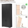 70" Tall Kitchen Pantry Cabinets with 2 Doors and 3 Adjustable Shelves, Freestanding Modern Storage Cabinet for Dining Room, Living Room - 3 of 4