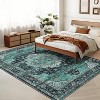 Vintage Washable Runner Rug – Non-Slip Non-Shedding Foldable Distressed Traditional Carpet for Kitchen Bedroom Entryway Bathroom. - 2 of 4
