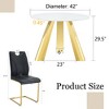 5-Piece Dining Set with Sintered Stone Table and 4 PU Armless Chairs - 3 of 4