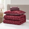 Nestl Bed in a Bag, 7pc Comforter Set Botanical Design, Modern Comforter Sets with Sheets, Bed in a Bag Bed Set - 3 of 4