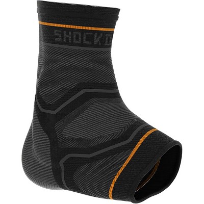 Shock Doctor Compression Knit Ankle Sleeve with Gel Support - Black/Gray