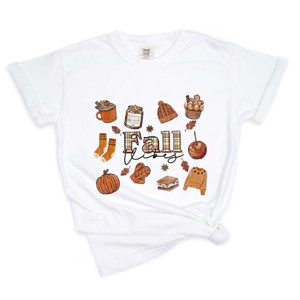 Simply Sage Market Plaid Fall Vibes Collage Garment Dyed Tee - 1 of 4