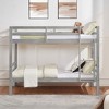 NicBex Bunk Bed with Thick Posts,Wood Bunk Bed Frame with Ladder and High Guardrail for Kids Teens Dorm Rooms - 2 of 4