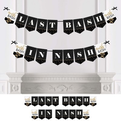 Big Dot of Happiness Nash Bash - Nashville Bachelorette Party Bunting Banner - Party Decorations - Last Bash in Nash