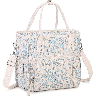 Lunch Bag for Women Men - Corduroy Lunch Tote Bag Reusable Insulated Lunch Box Portable Large Bags for Work Picnic or Travel