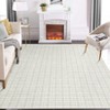 Washable Modern Plaid Printed Rug Non Slip Low Pile Rug Soft Contemporary Throw Floor Cover Foldable Indoor Carpet for Living Room Bedroom - 2 of 4