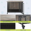 39" Rolling Dog Crate Furniture with Removable Tray, Heavy Duty Wooden Pet Kennel on Wheels, Indoor Decorative End Table for Small to Large Dogs - 4 of 4