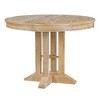 NicBex Round Dining Table Set for 4 Farmhouse Wood Round Extendable Dining Table and 4 Upholstered Chairs for Dining Room - 3 of 4