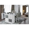 Set of 2pc Counter Height Dining Chairs Antique White Solid wood Dining Room - 3 of 4