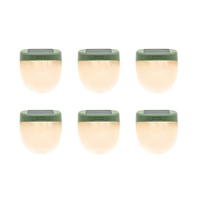 Vego Garden Rippled Solar Plastic Outdoor Wall Lights