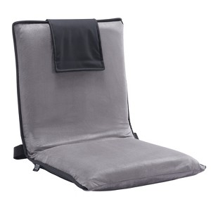 VEVOR Floor Chair, 6-Position Adjustable Meditation Chair with Back Support, Folding Sofa Chair, Floor Seat Lounge Sofa Chair for All Age, Gray - 1 of 4