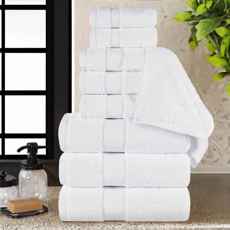 Cotton Heavyweight Ultra-Plush Luxury 9 Piece Towel Set by Blue Nile Mills, 2 of 9