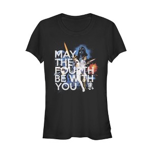 Juniors Womens Star Wars May the Fourth Classic Scene T-Shirt - 1 of 3