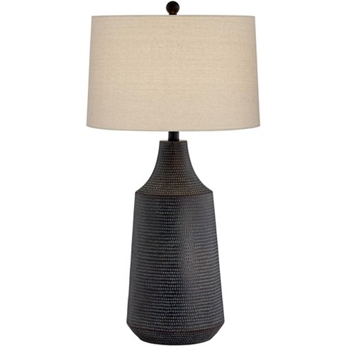 360 Lighting Rocco 30" Tall Hammered Jar Large Modern End Table Lamp ...