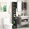 Tangkula Tall Slim Bathroom Storage Cabinet Linen Tower w/Drawer Adjustable Shelves - 2 of 4