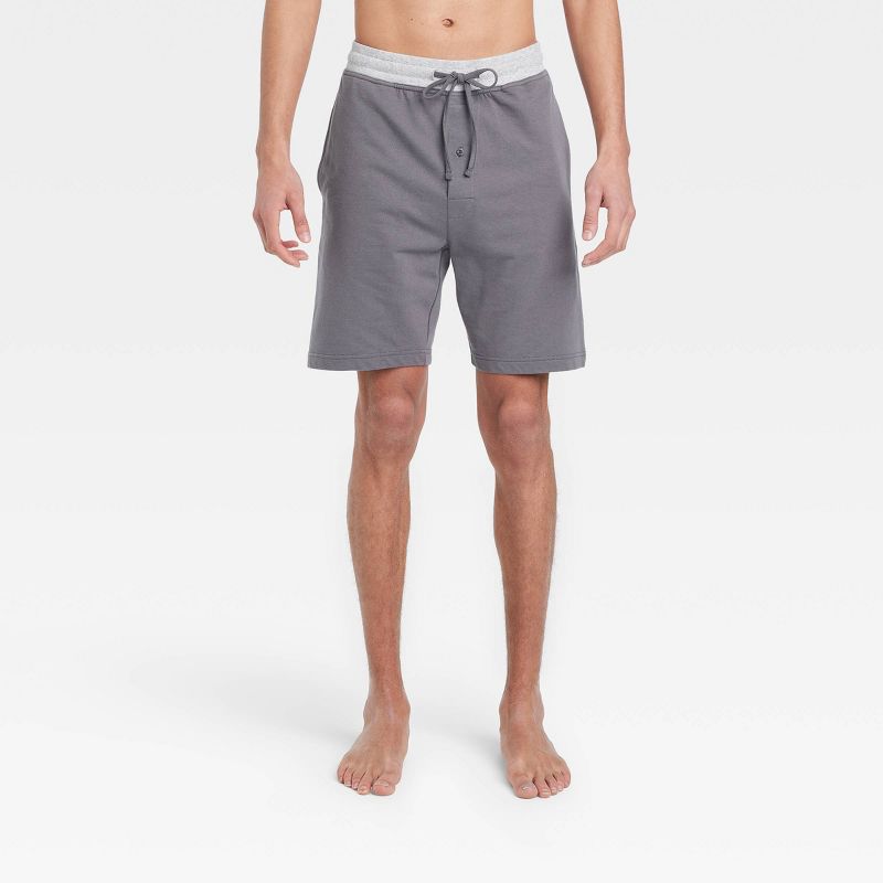 Hanes Premium Men's 9" French Terry Pajama Shorts 2pk, 3 of 5