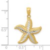 Black Bow Jewelry 14k Yellow Gold and White Rhodium Starfish Pendant, 12mm or 19mm - 4 of 4