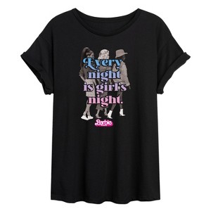 Women's - Barbie - Every Night Is Girls Night Oversized Graphic T-Shirt - 1 of 4