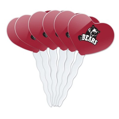 Lenoir-Rhyne University Primary Logo Heart Love Cupcake Picks Toppers Decoration Set of 6