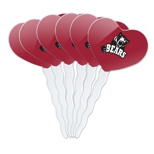 Lenoir-Rhyne University Primary Logo Heart Love Cupcake Picks Toppers Decoration Set of 6 - 1 of 4