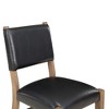 Asian Hardwood Solids and Veneers Side Chair (Set of 2) with Plush Leatherette Seat, Mortise-and-Tenon Joinery, Corner Blocks - 4 of 4