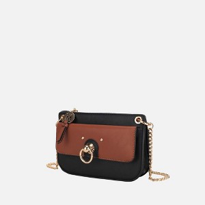 MKF Collection Jill Vegan Leather Color Block Crossbody Handbag by Mia K - 1 of 4