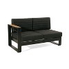 GDFStudio Lilia Outdoor 5 Seater Aluminum Frame with Polywood Accents Patio Seating Set - 4 of 4
