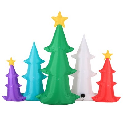 Occasions 6 ft LED Inflatable Multicolor Christmas Trees