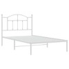 vidaXL White Twin Metal Bed Frame with Headboard & Slats, No Mattress, Easy Assembly - 2 of 4