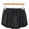 Sportneer Black 3"Inseam Small Flowy Athletic Shorts for Women Gym Yoga Workout Running Short Pants Tennis Skort Skirt - 2 of 4