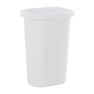 Step On Plastic Trash Can 13 Gal Rubbermaid Kitchen Waste Basket Garbage  White for sale online
