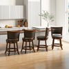 Tangkula 25" Swivel Counter Stool Set of 4 Counter Height Stools w/ Wider Padded Seat - 2 of 4