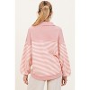 Pinkblush Mauve Striped Oversized Collared Pullover Maternity Top - 4 of 4