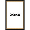 PosterPalooza | Embellished Brown Picture Frame - UV Acrylic, Foam Board Backing, Hanging Hardware - 2 of 4