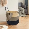 VECELO Woven Storage Basket Decorative Coiled Rope Basket Washable Woven Laundry Basket - 2 of 4