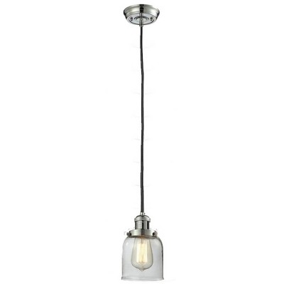 Bell - 1 Light Cord Hung Mini Pendant In Industrial Style-10 Inches Tall and 5 Inches Wide