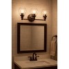 Sunset 3 Light Vanity With Clear Seeded Glass Globe Shades - Provincial Bronze - 2 of 3