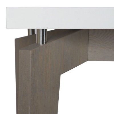 Josef 59" White and Gray Lacquer Console Table
