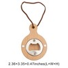 Unique Bargains Bottle Opener Magnetic Wood Round Handle Magnet Wood Light Brown 2.36"x3.35"x0.47" 1 Pcs - 3 of 4