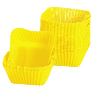 Unique Bargains Silicone Flower Shaped Reusable Cupcake Baking Cups 2.75 Inch - 1 of 4