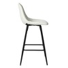 DOMETOUR Counter Stool Set of 2 Armless Modern Metal Bar Stool with Back and Footrest Counter Height for Kitchen Home Bar - 2 of 4