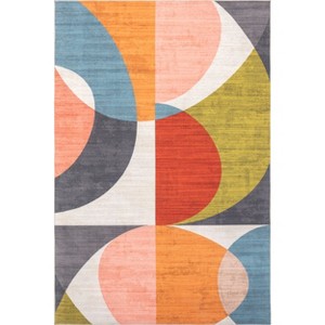 Nuloom Lizzy Modern Machine Washable Pet Friendly Indoor/Outdoor Area Rug, 4' x 6', Multicolor - 1 of 4
