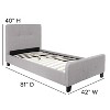 Flash Furniture Tribeca Tufted Upholstered Platform Bed with 10 Inch CertiPUR-US Certified Foam and Pocket Spring Mattress - 4 of 4