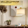 GTCLIGHTING Table Lamp for Bedroom Set of 2 with USB C+A Ports, Dimmable Bedside Lamp with Linen Lampshade, Modern Lamps for Living Room,Office - 3 of 4