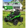 Black 24V Kids Electric Ride On Car For Big Kids With 4WD Four Motors Adjustable Seat Remote Control Music And Led Lights For Outdoor Fun Black - 3 of 4